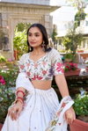 LNB1413 Georgette Sequins And Thread Embroidery Work Lehenga With Blouse Dupatta Wholesale Suppliers In Mumbai